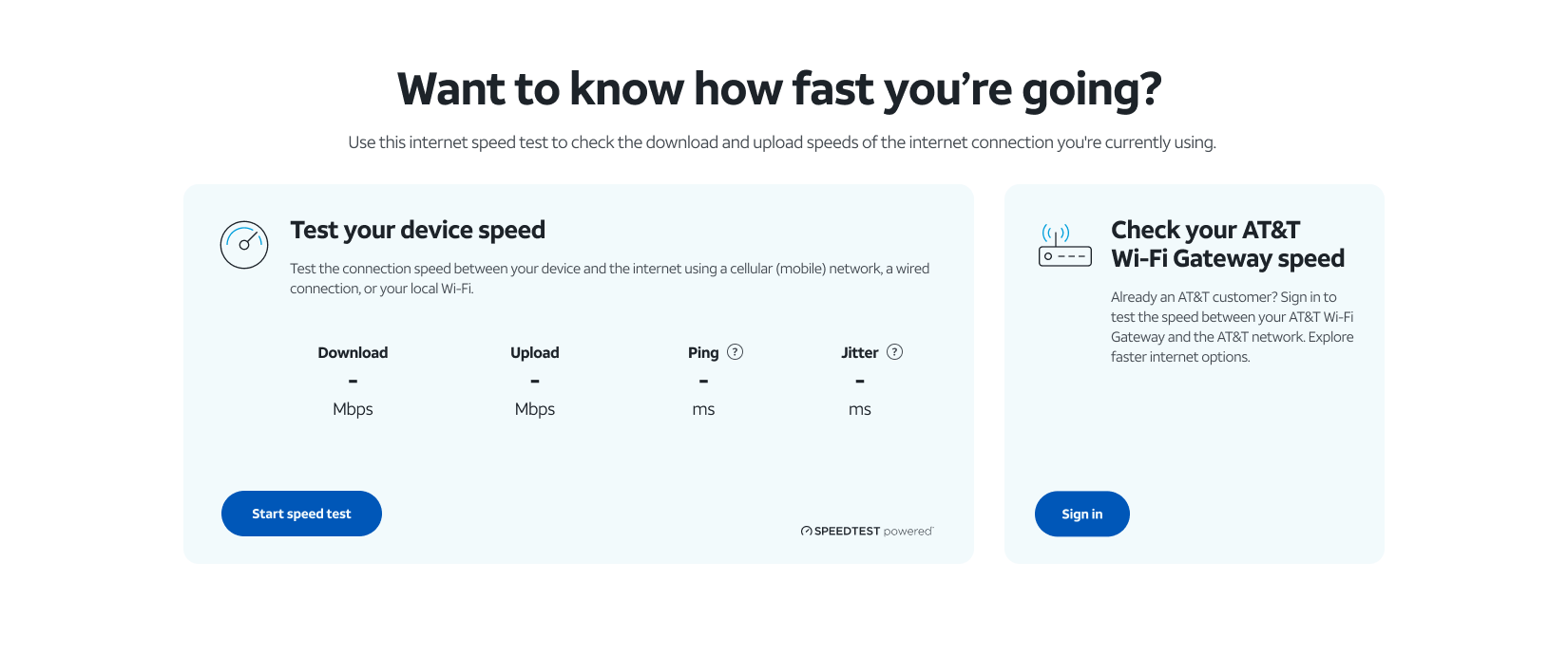 Speed Test Tool